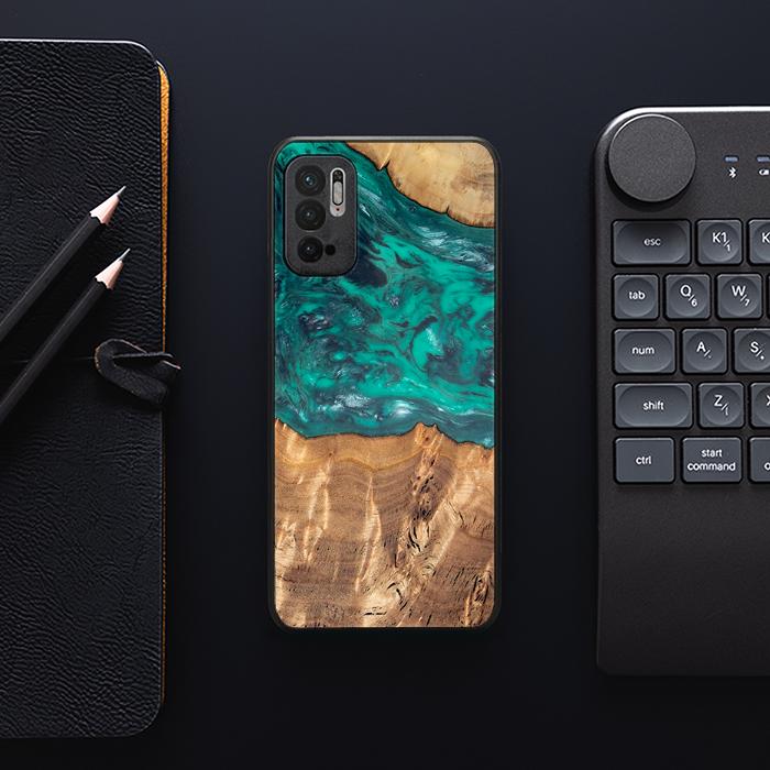 Xiaomi REDMI NOTE 10 5G Handyhülle aus Harz und Holz - Synergy#D109