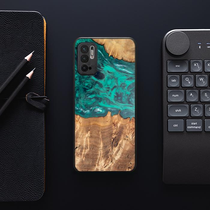 Xiaomi REDMI NOTE 10 5G Handyhülle aus Harz und Holz - Synergy#D112