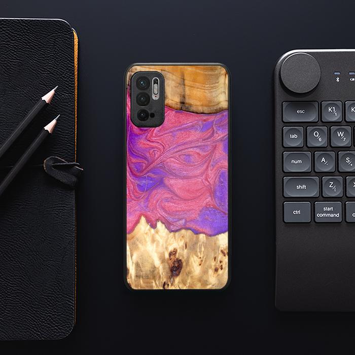 Xiaomi REDMI NOTE 10 5G Handyhülle aus Harz und Holz - Synergy#D136
