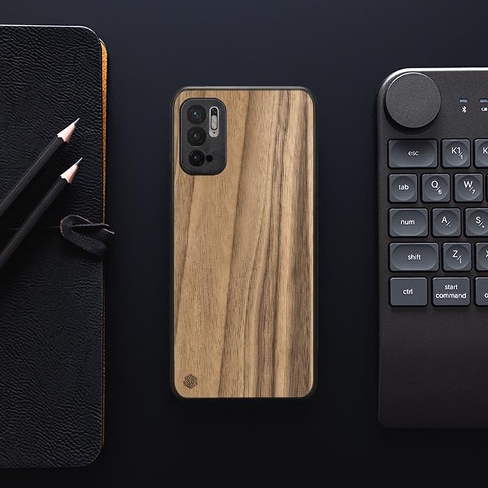 Xiaomi REDMI NOTE 10 5G Handyhülle aus Holz - Nussbaum