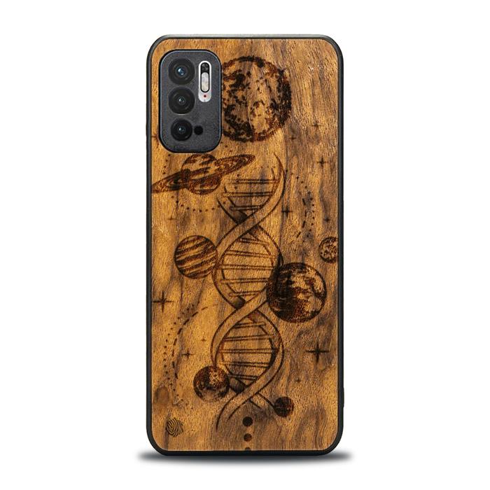 Xiaomi REDMI NOTE 10 5G Handyhülle aus Holz - Space DNA (Imbuia)