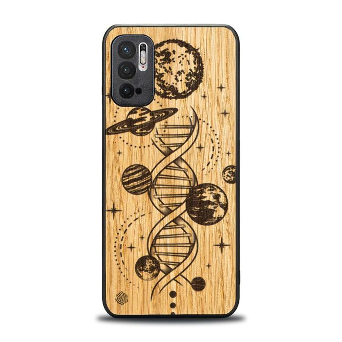 Xiaomi REDMI NOTE 10 5G Handyhülle aus Holz - Space DNA (Eiche)