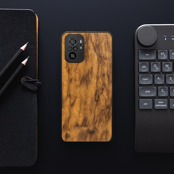 Xiaomi REDMI NOTE 10 Handyhülle aus Holz - Imbuia