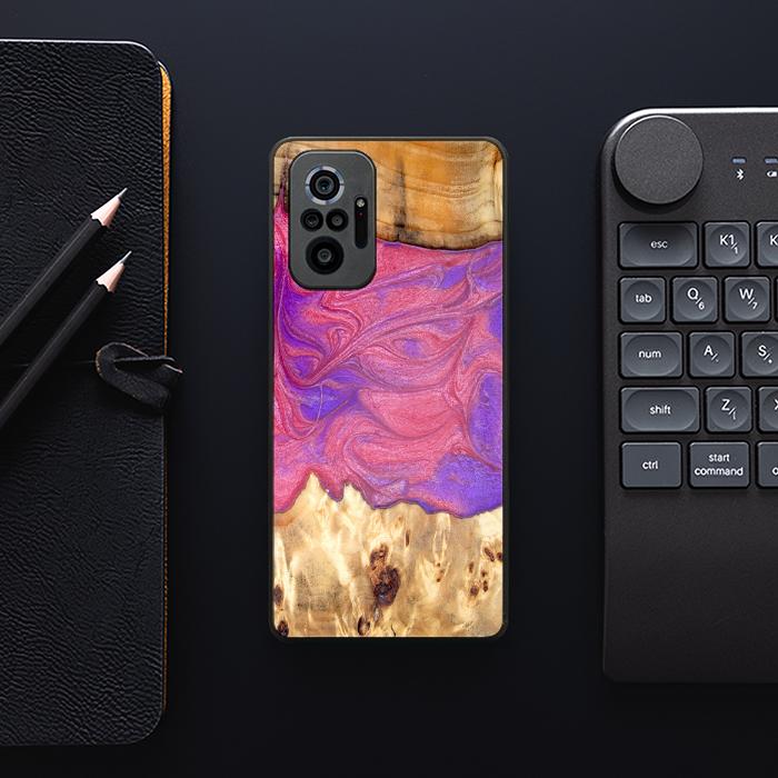 Xiaomi REDMI NOTE 10 Pro Handyhülle aus Harz und Holz - Synergy#D136