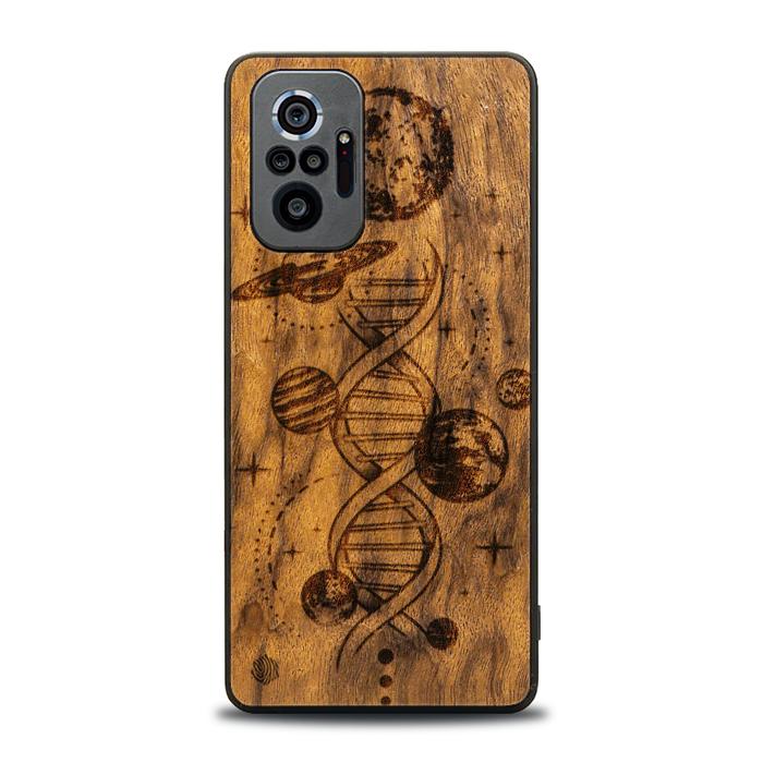 Xiaomi REDMI NOTE 10 Pro Handyhülle aus Holz - Space DNA (Imbuia)