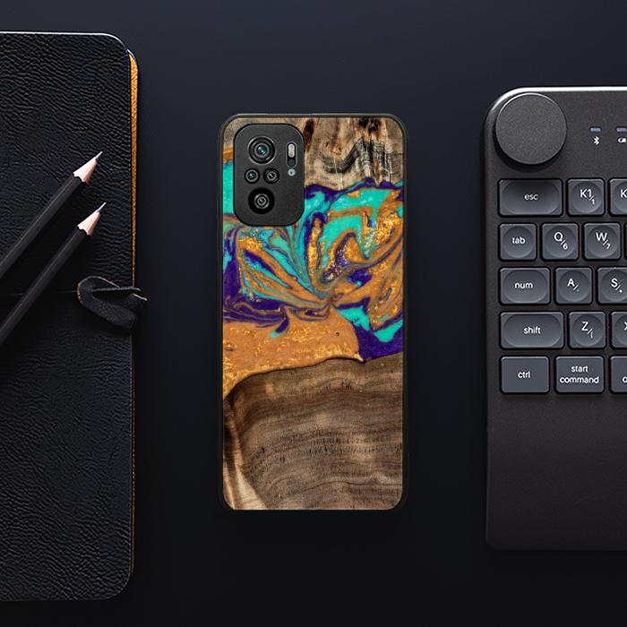 Xiaomi REDMI NOTE 10 Handyhülle aus Harz und Holz - SYNERGY#A122