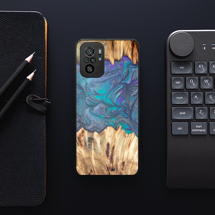 Xiaomi REDMI NOTE 10 Handyhülle aus Harz und Holz - Synergy#D107