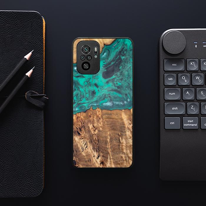 Xiaomi REDMI NOTE 10 Handyhülle aus Harz und Holz - Synergy#D108