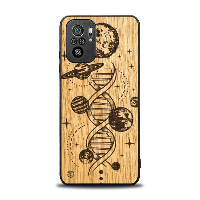 Xiaomi REDMI NOTE 10 Handyhülle aus Holz - Space DNA (Eiche)