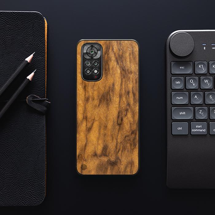 Xiaomi REDMI NOTE 11 / 11S Handyhülle aus Holz - Imbuia