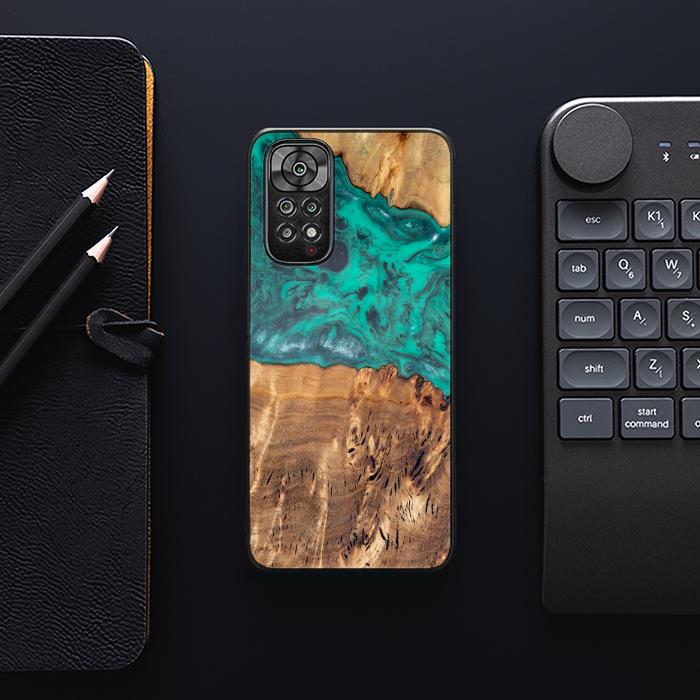 Xiaomi REDMI NOTE 11 / 11S Handyhülle aus Harz und Holz - Synergy#D111