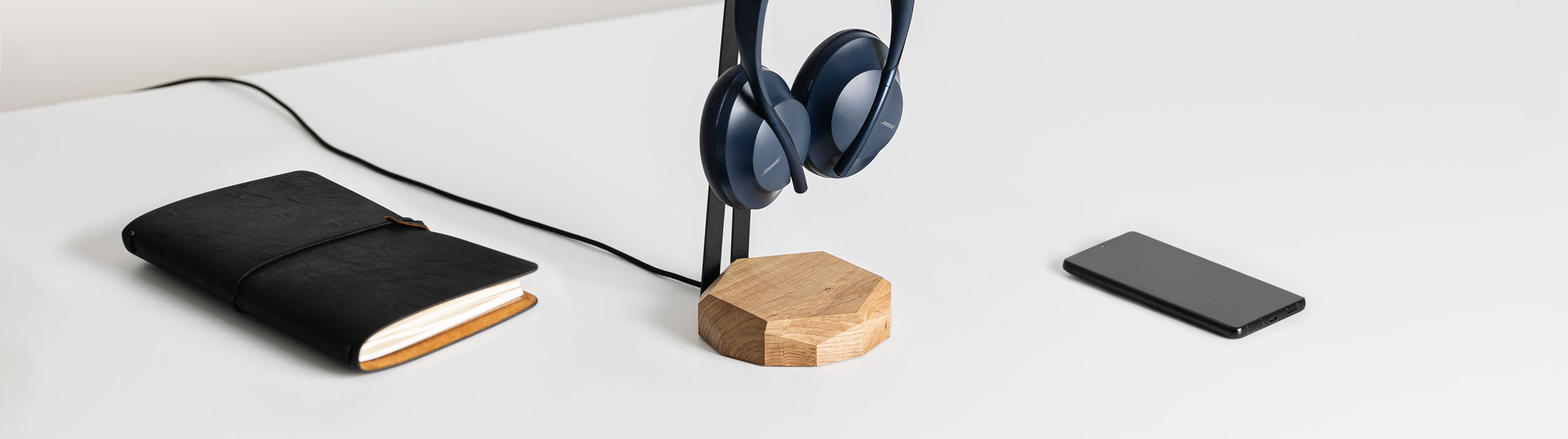 Wooden Wireless Chargers - Headphones Stand