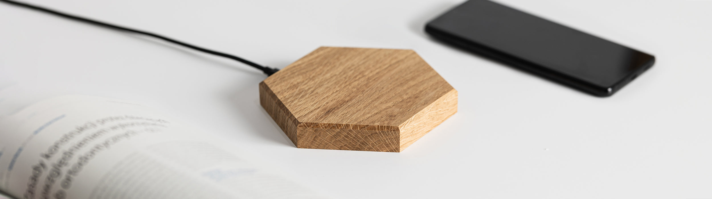 Wooden Wireless Chargers - Hexagon