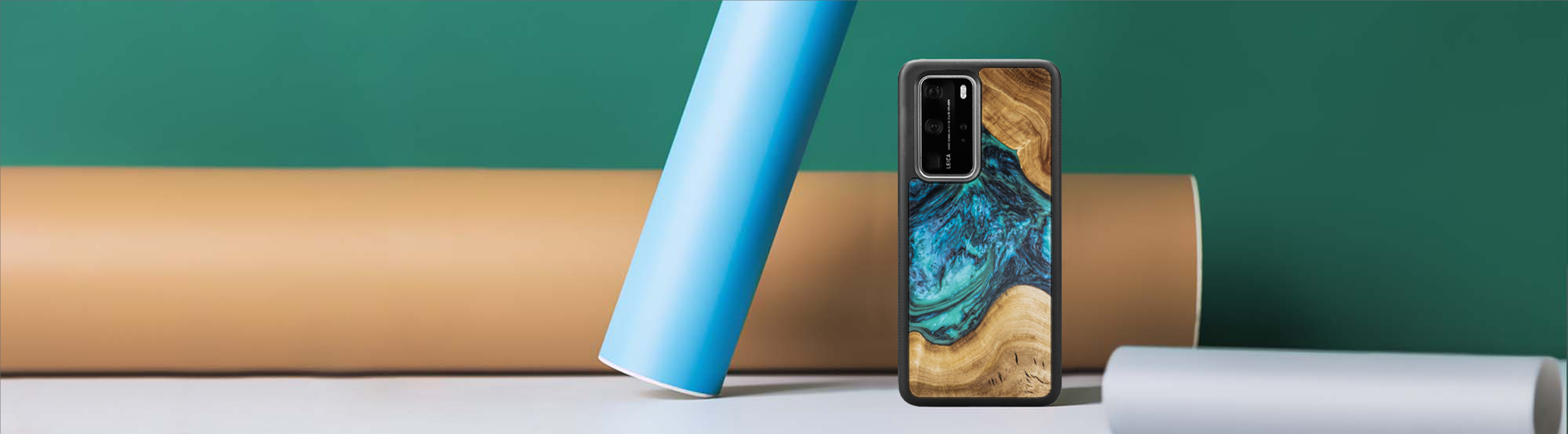 Huawei P40 Handyhüllen aus Harz und Holz
