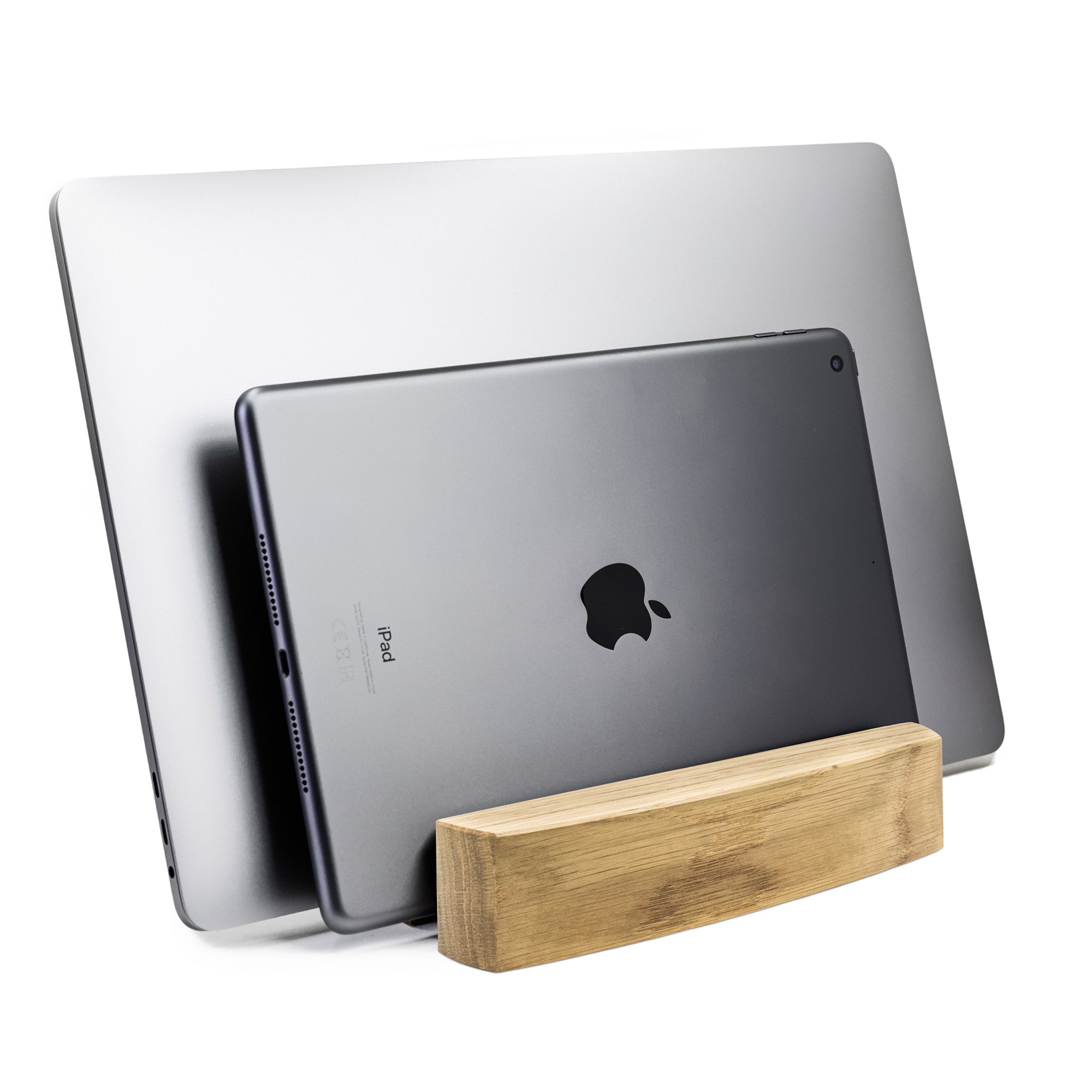 Dual Laptop Stand Rounded Oak