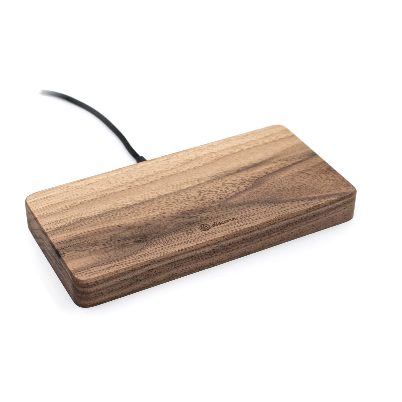 Double Rectangle Wooden Wireless Charger American Walnut