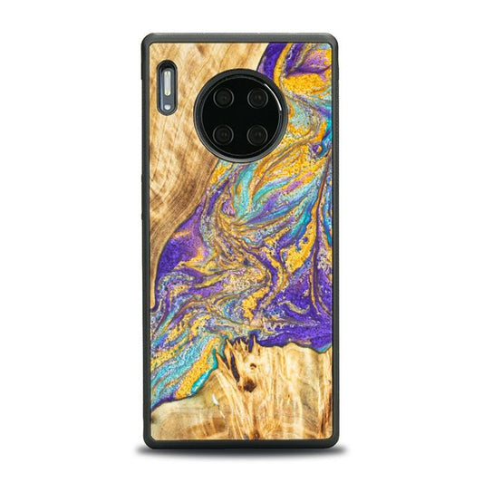 Huawei Mate 30 Pro Handyhülle aus Harz und Holz - SYNERGY#E2