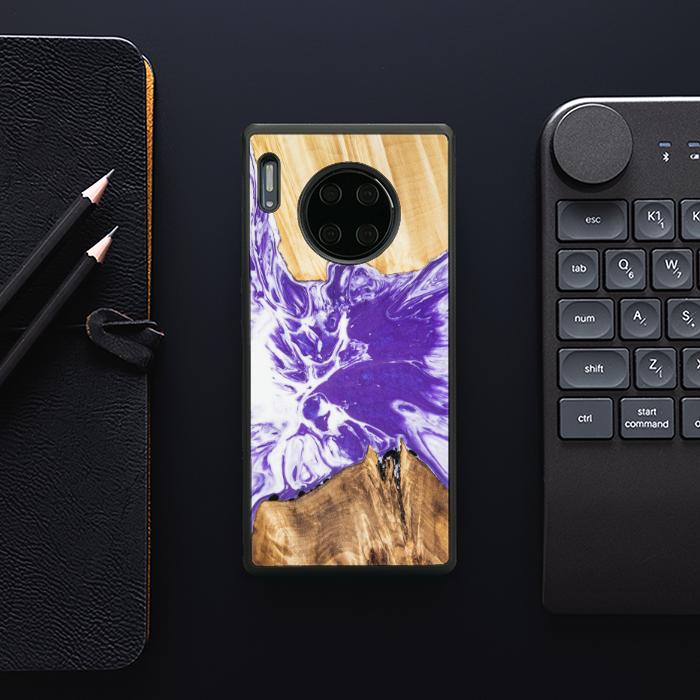 Huawei Mate 30 Pro Handyhülle aus Harz und Holz - Synergy#A78