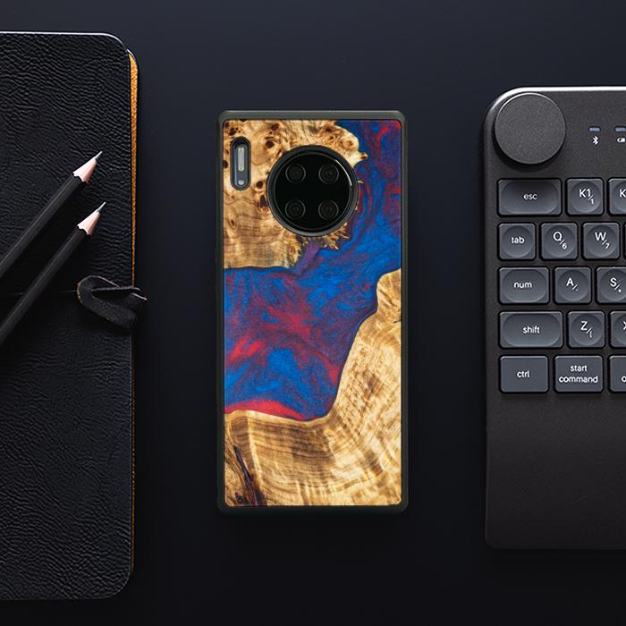 Huawei Mate 30 Pro Handyhülle aus Harz und Holz - Synergy#E10