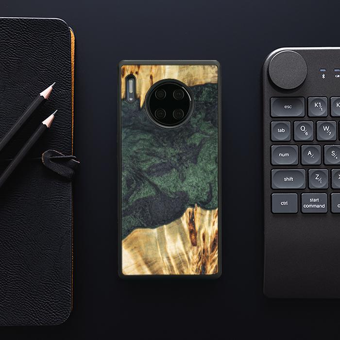 Huawei Mate 30 Pro Handyhülle aus Harz und Holz - Synergy#E14