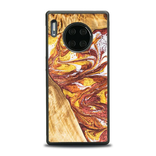 Huawei Mate 30 Pro Handyhülle aus Harz und Holz - Synergy#E4