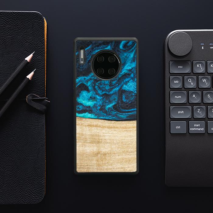 Huawei Mate 30 Pro Etui na telefon z żywicy i drewna - Synergy# F11