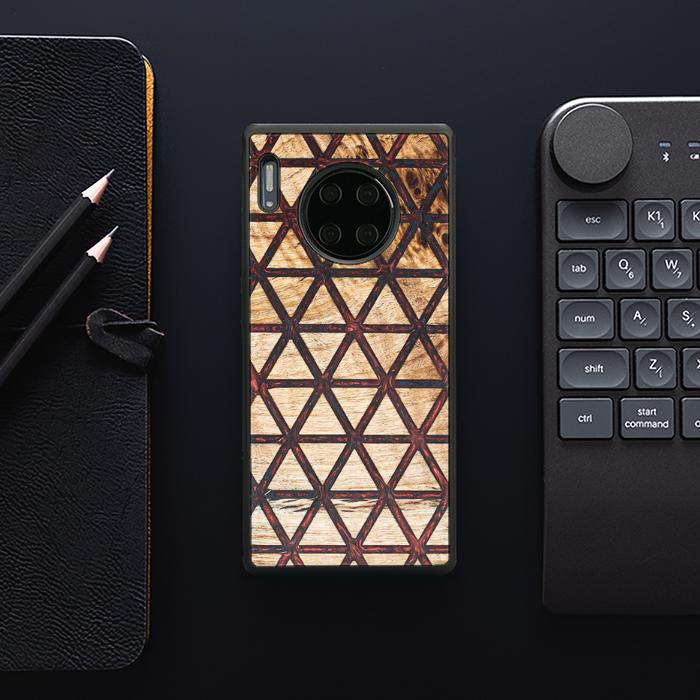 Huawei Mate 30 Pro Handyhülle aus Harz und Holz - Synergy#F22