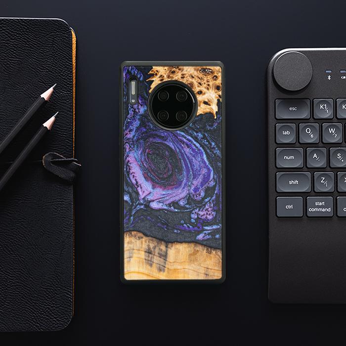 Huawei Mate 30 Pro Handyhülle aus Harz und Holz - Synergy#F24