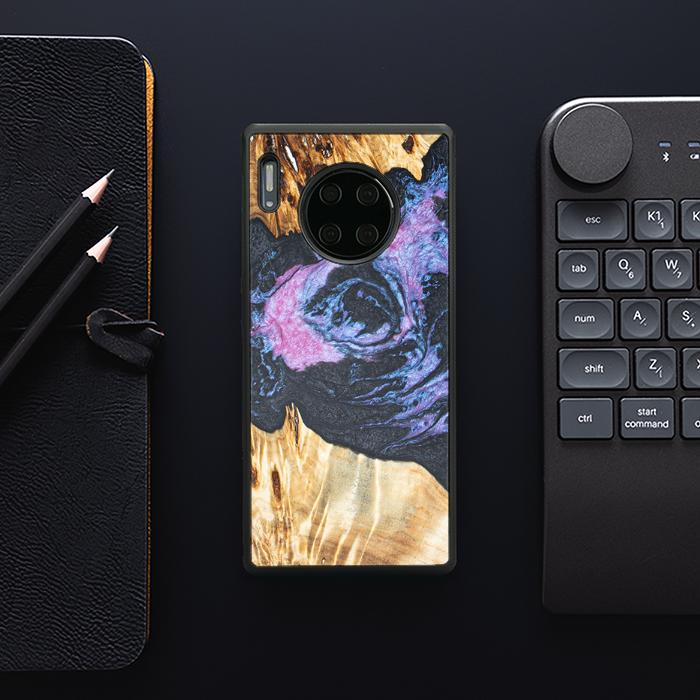 Huawei Mate 30 Pro Handyhülle aus Harz und Holz - Synergy#F25