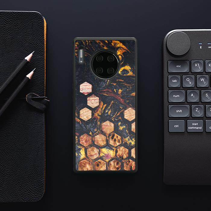 Huawei Mate 30 Pro Handyhülle aus Harz und Holz - Synergy#F26