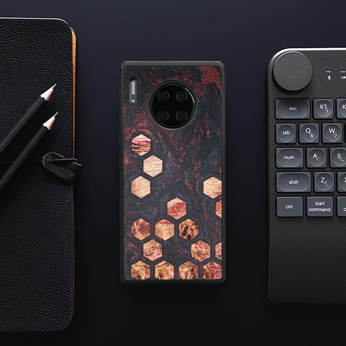 Huawei Mate 30 Pro Handyhülle aus Harz und Holz - Synergy#F27