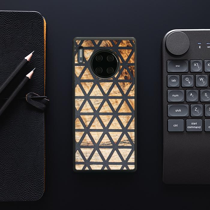 Huawei Mate 30 Pro Handyhülle aus Harz und Holz - Synergy#F29