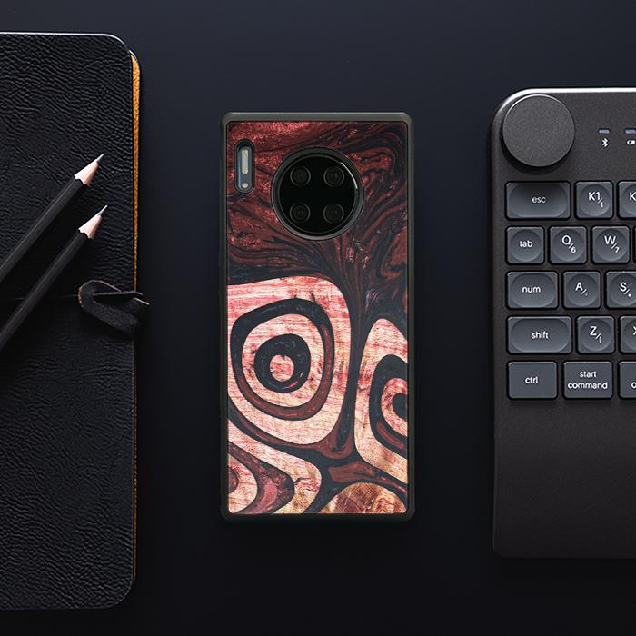 Huawei Mate 30 Pro Handyhülle aus Harz und Holz - Synergy#F32