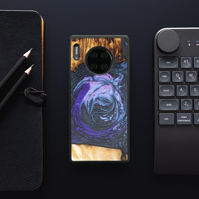 Huawei Mate 30 Pro Handyhülle aus Harz und Holz - Synergy#F34