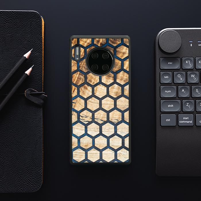 Huawei Mate 30 Pro Handyhülle aus Harz und Holz - Synergy#F36