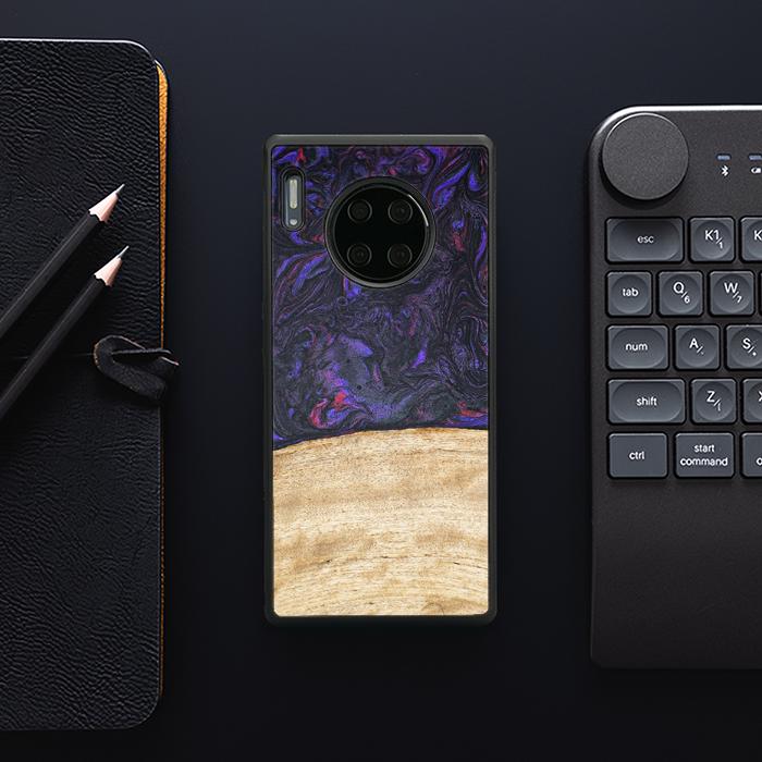 Huawei Mate 30 Pro Handyhülle aus Harz und Holz - Synergy#F7