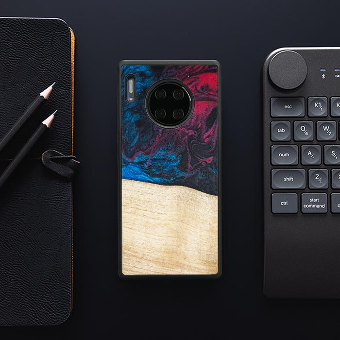 Huawei Mate 30 Pro Handyhülle aus Harz und Holz - Synergy#F9