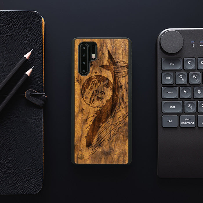 Huawei P30 Pro Wooden Phone Case - Cosmic Whale