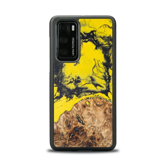 Huawei P40 Handyhülle aus Harz und Holz - Borussia#ChL