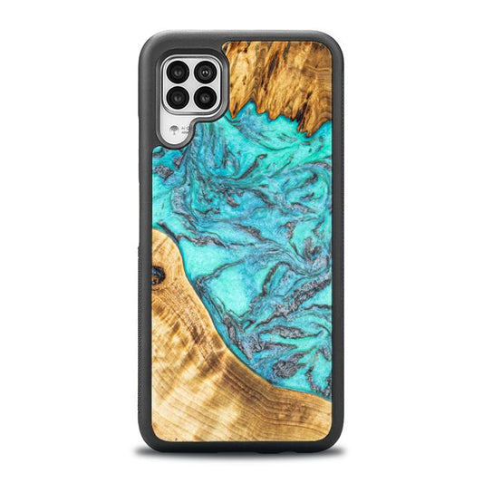 Huawei P40 lite Handyhülle aus Harz und Holz - Synergy#E13