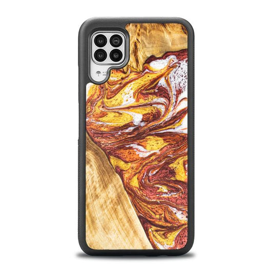 Huawei P40 lite Handyhülle aus Harz und Holz - Synergy#E4