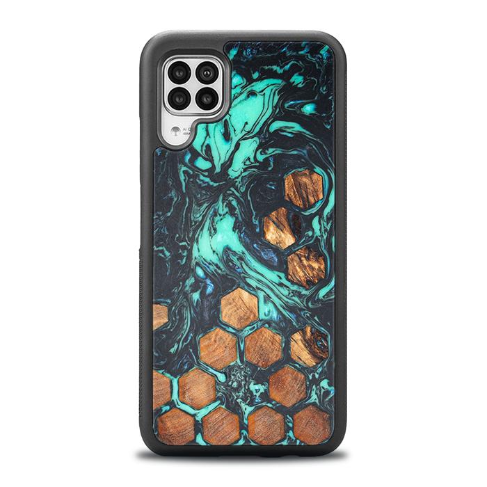 Huawei P40 lite Handyhülle aus Harz und Holz - Synergy#F28