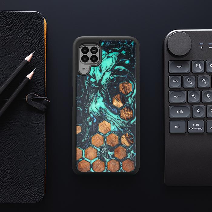 Huawei P40 lite Handyhülle aus Harz und Holz - Synergy#F28