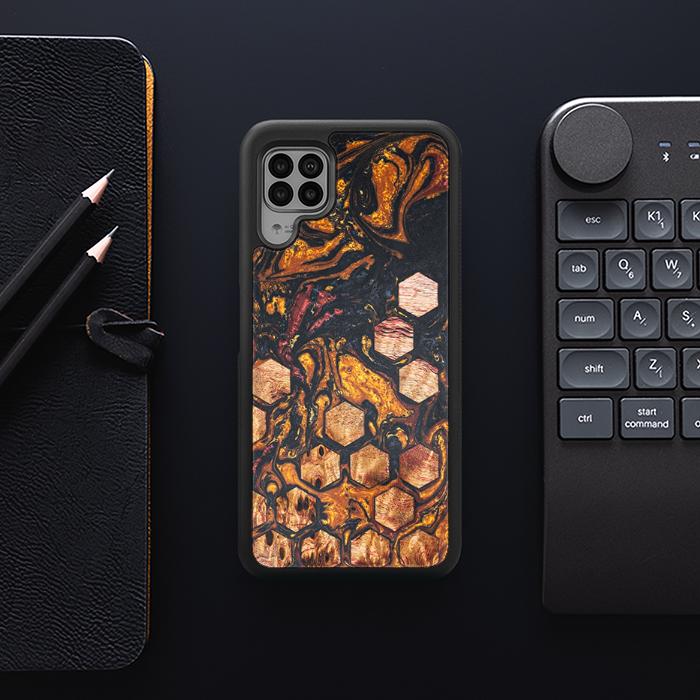 Huawei P40 lite Handyhülle aus Harz und Holz - Synergy#F38