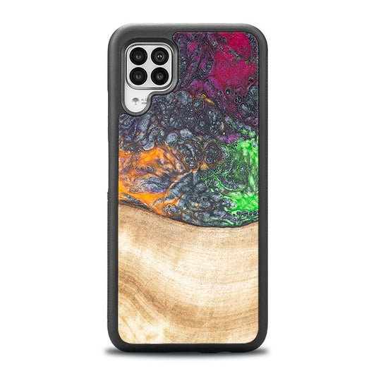 Huawei P40 lite Handyhülle aus Harz und Holz - Synergy#F6
