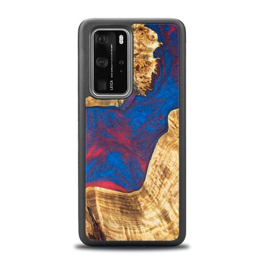 Huawei P40 Pro Handyhülle aus Harz und Holz - Synergy#E10