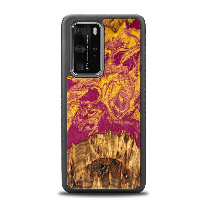 Huawei P40 Pro Handyhülle aus Harz und Holz - Synergy#E11