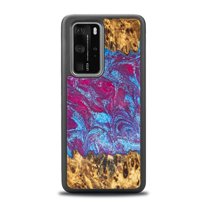 Huawei P40 Pro Handyhülle aus Harz und Holz - Synergy#E15