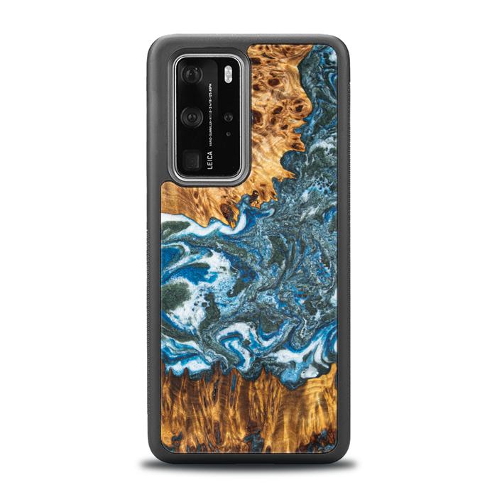 Huawei P40 Pro Handyhülle aus Harz und Holz - Synergy#E17