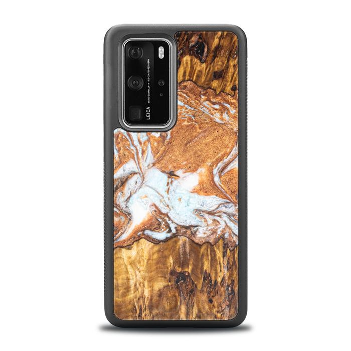 Huawei P40 Pro Handyhülle aus Harz und Holz - Synergy#E18